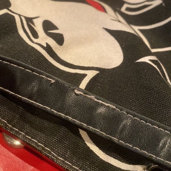 Mickey Mouse Black Purse Shoulder Bag Red Sequin Belly Vintage - Picture 10 of 11